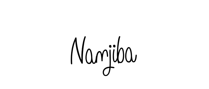 The best way (Angelique-Rose-font-FFP) to make a short signature is to pick only two or three words in your name. The name Nanjiba include a total of six letters. For converting this name. Nanjiba signature style 5 images and pictures png