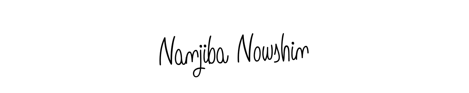 How to make Nanjiba Nowshin signature? Angelique-Rose-font-FFP is a professional autograph style. Create handwritten signature for Nanjiba Nowshin name. Nanjiba Nowshin signature style 5 images and pictures png