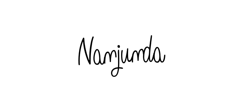 You should practise on your own different ways (Angelique-Rose-font-FFP) to write your name (Nanjunda) in signature. don't let someone else do it for you. Nanjunda signature style 5 images and pictures png