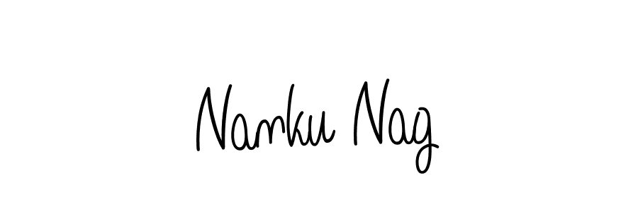 Make a beautiful signature design for name Nanku Nag. With this signature (Angelique-Rose-font-FFP) style, you can create a handwritten signature for free. Nanku Nag signature style 5 images and pictures png