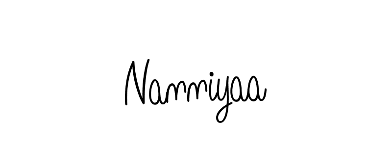 How to make Nanniyaa name signature. Use Angelique-Rose-font-FFP style for creating short signs online. This is the latest handwritten sign. Nanniyaa signature style 5 images and pictures png