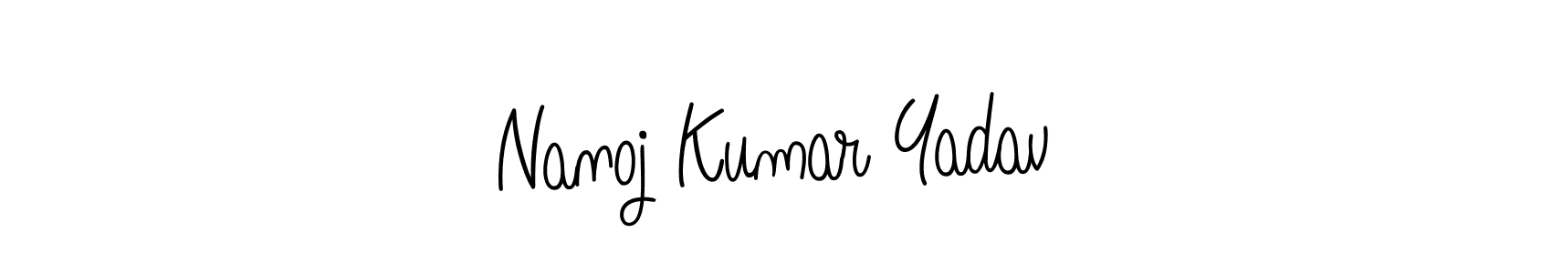 Make a beautiful signature design for name Nanoj Kumar Yadav. With this signature (Angelique-Rose-font-FFP) style, you can create a handwritten signature for free. Nanoj Kumar Yadav signature style 5 images and pictures png