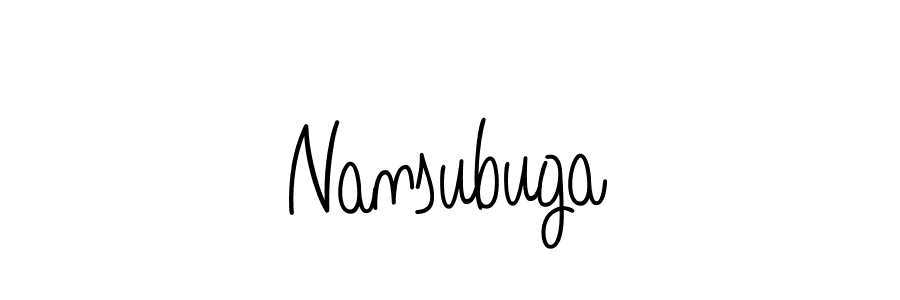 Nansubuga stylish signature style. Best Handwritten Sign (Angelique-Rose-font-FFP) for my name. Handwritten Signature Collection Ideas for my name Nansubuga. Nansubuga signature style 5 images and pictures png