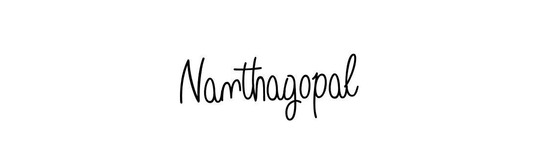 How to make Nanthagopal signature? Angelique-Rose-font-FFP is a professional autograph style. Create handwritten signature for Nanthagopal name. Nanthagopal signature style 5 images and pictures png