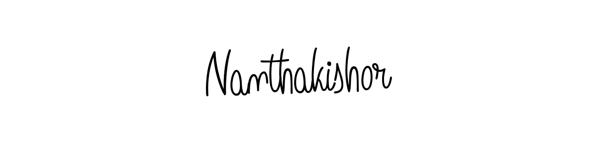 How to make Nanthakishor signature? Angelique-Rose-font-FFP is a professional autograph style. Create handwritten signature for Nanthakishor name. Nanthakishor signature style 5 images and pictures png