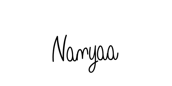 Use a signature maker to create a handwritten signature online. With this signature software, you can design (Angelique-Rose-font-FFP) your own signature for name Nanyaa. Nanyaa signature style 5 images and pictures png