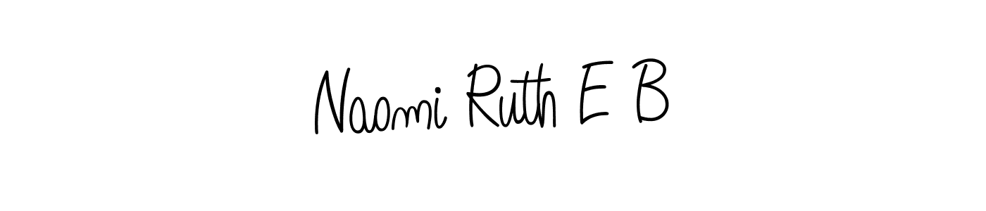 Naomi Ruth E B stylish signature style. Best Handwritten Sign (Angelique-Rose-font-FFP) for my name. Handwritten Signature Collection Ideas for my name Naomi Ruth E B. Naomi Ruth E B signature style 5 images and pictures png