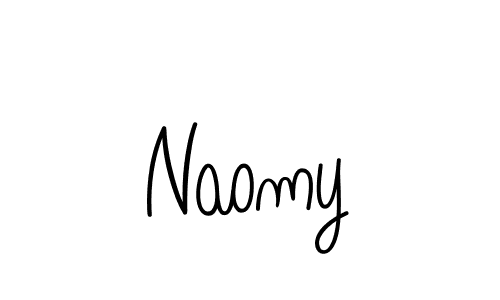 Use a signature maker to create a handwritten signature online. With this signature software, you can design (Angelique-Rose-font-FFP) your own signature for name Naomy. Naomy signature style 5 images and pictures png