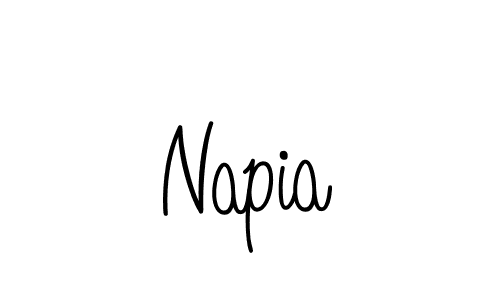 You should practise on your own different ways (Angelique-Rose-font-FFP) to write your name (Napia) in signature. don't let someone else do it for you. Napia signature style 5 images and pictures png