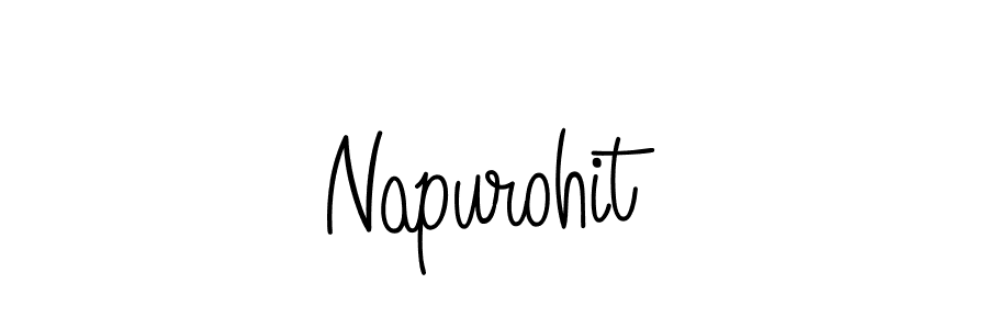 Napurohit stylish signature style. Best Handwritten Sign (Angelique-Rose-font-FFP) for my name. Handwritten Signature Collection Ideas for my name Napurohit. Napurohit signature style 5 images and pictures png