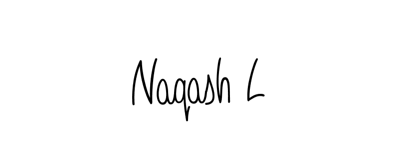 Also we have Naqash L name is the best signature style. Create professional handwritten signature collection using Angelique-Rose-font-FFP autograph style. Naqash L signature style 5 images and pictures png