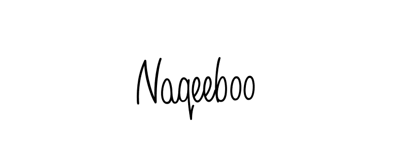 Use a signature maker to create a handwritten signature online. With this signature software, you can design (Angelique-Rose-font-FFP) your own signature for name Naqeeboo. Naqeeboo signature style 5 images and pictures png