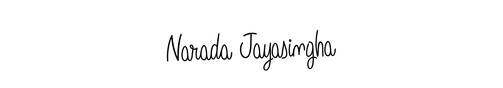 You should practise on your own different ways (Angelique-Rose-font-FFP) to write your name (Narada Jayasingha) in signature. don't let someone else do it for you. Narada Jayasingha signature style 5 images and pictures png