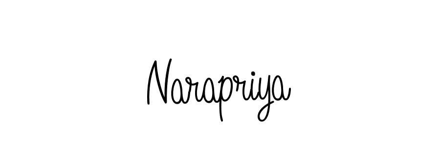 Narapriya stylish signature style. Best Handwritten Sign (Angelique-Rose-font-FFP) for my name. Handwritten Signature Collection Ideas for my name Narapriya. Narapriya signature style 5 images and pictures png