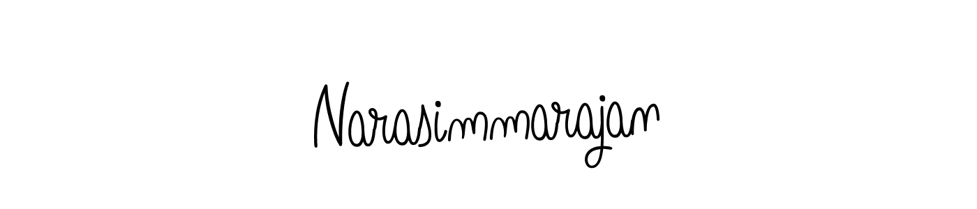 You should practise on your own different ways (Angelique-Rose-font-FFP) to write your name (Narasimmarajan) in signature. don't let someone else do it for you. Narasimmarajan signature style 5 images and pictures png