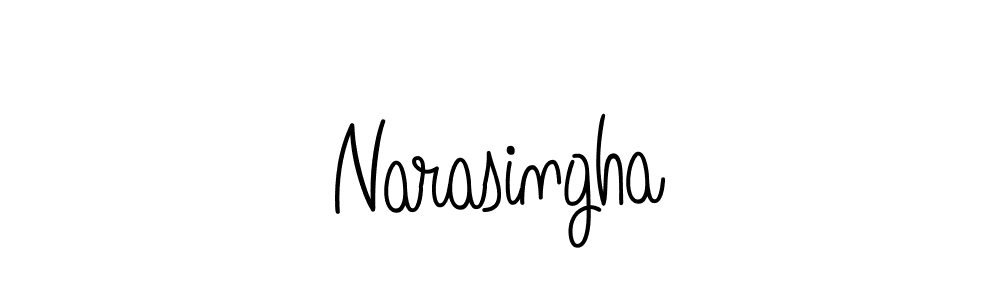 Design your own signature with our free online signature maker. With this signature software, you can create a handwritten (Angelique-Rose-font-FFP) signature for name Narasingha. Narasingha signature style 5 images and pictures png