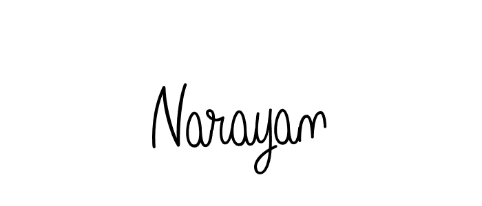 Use a signature maker to create a handwritten signature online. With this signature software, you can design (Angelique-Rose-font-FFP) your own signature for name Narayan. Narayan signature style 5 images and pictures png
