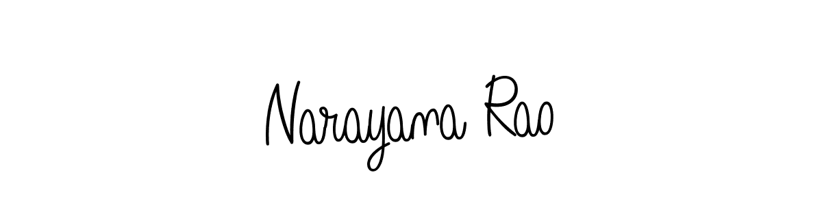 Use a signature maker to create a handwritten signature online. With this signature software, you can design (Angelique-Rose-font-FFP) your own signature for name Narayana Rao. Narayana Rao signature style 5 images and pictures png