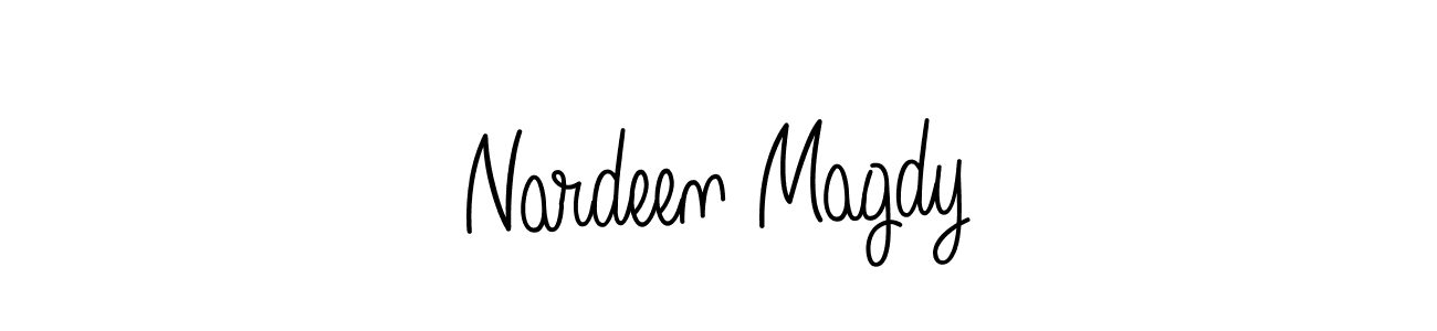 Make a beautiful signature design for name Nardeen Magdy. With this signature (Angelique-Rose-font-FFP) style, you can create a handwritten signature for free. Nardeen Magdy signature style 5 images and pictures png