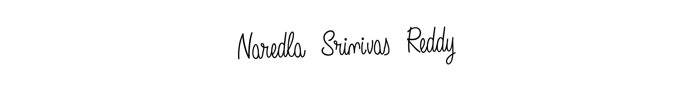 Create a beautiful signature design for name Naredla  Srinivas  Reddy. With this signature (Angelique-Rose-font-FFP) fonts, you can make a handwritten signature for free. Naredla  Srinivas  Reddy signature style 5 images and pictures png