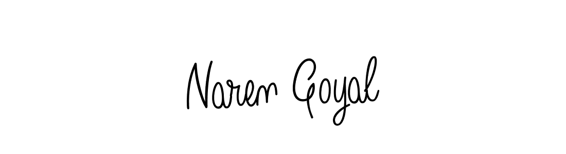Make a beautiful signature design for name Naren Goyal. With this signature (Angelique-Rose-font-FFP) style, you can create a handwritten signature for free. Naren Goyal signature style 5 images and pictures png
