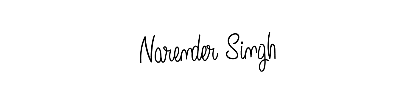 You should practise on your own different ways (Angelique-Rose-font-FFP) to write your name (Narender Singh) in signature. don't let someone else do it for you. Narender Singh signature style 5 images and pictures png