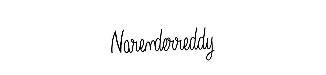 Use a signature maker to create a handwritten signature online. With this signature software, you can design (Angelique-Rose-font-FFP) your own signature for name Narenderreddy. Narenderreddy signature style 5 images and pictures png