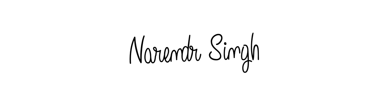 How to make Narendr Singh name signature. Use Angelique-Rose-font-FFP style for creating short signs online. This is the latest handwritten sign. Narendr Singh signature style 5 images and pictures png