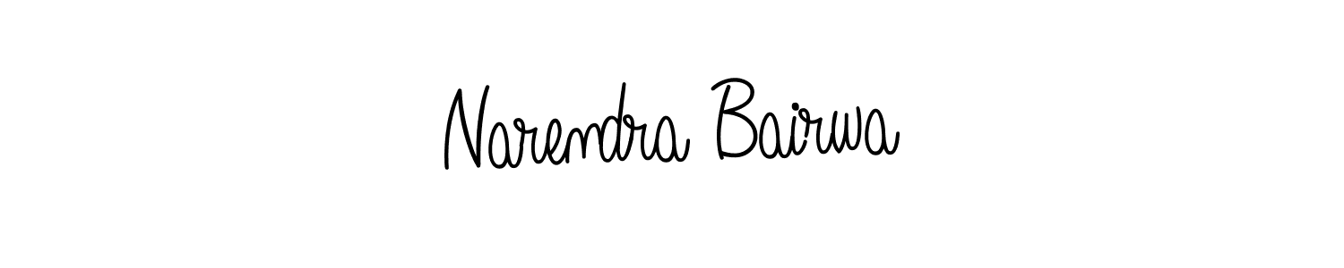 Use a signature maker to create a handwritten signature online. With this signature software, you can design (Angelique-Rose-font-FFP) your own signature for name Narendra Bairwa. Narendra Bairwa signature style 5 images and pictures png