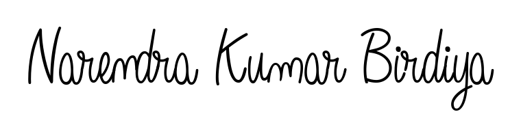 Give your name Narendra Kumar Birdiya an exquisite flair with the Angelique-Rose-font-FFP script font. Ideal for contracts, resumes, and formal letterheads. Narendra Kumar Birdiya signature style 5 images and pictures png