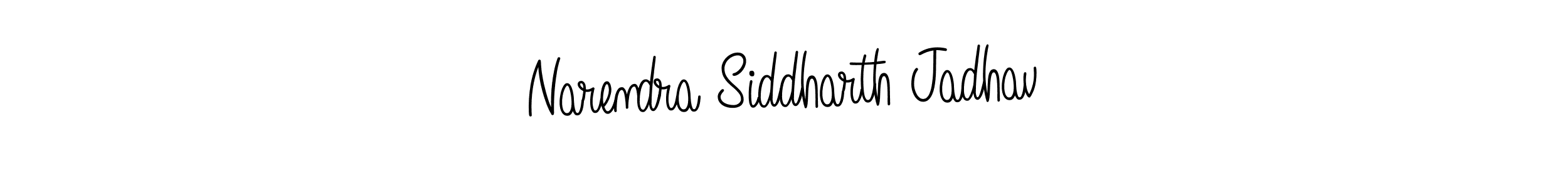 How to make Narendra Siddharth Jadhav name signature. Use Angelique-Rose-font-FFP style for creating short signs online. This is the latest handwritten sign. Narendra Siddharth Jadhav signature style 5 images and pictures png