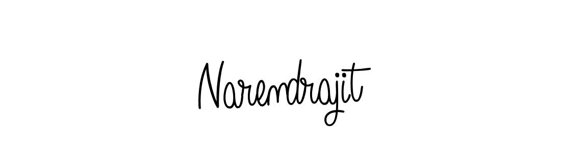 Create a beautiful signature design for name Narendrajit. With this signature (Angelique-Rose-font-FFP) fonts, you can make a handwritten signature for free. Narendrajit signature style 5 images and pictures png
