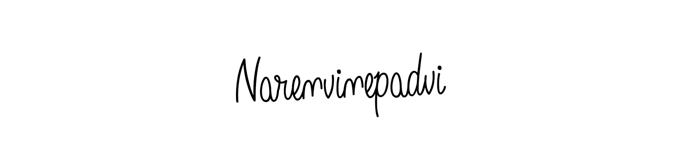 How to make Narenvinepadvi name signature. Use Angelique-Rose-font-FFP style for creating short signs online. This is the latest handwritten sign. Narenvinepadvi signature style 5 images and pictures png