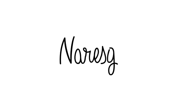 You should practise on your own different ways (Angelique-Rose-font-FFP) to write your name (Naresg) in signature. don't let someone else do it for you. Naresg signature style 5 images and pictures png