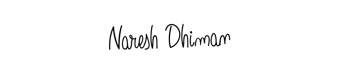 Create a beautiful signature design for name Naresh Dhiman. With this signature (Angelique-Rose-font-FFP) fonts, you can make a handwritten signature for free. Naresh Dhiman signature style 5 images and pictures png