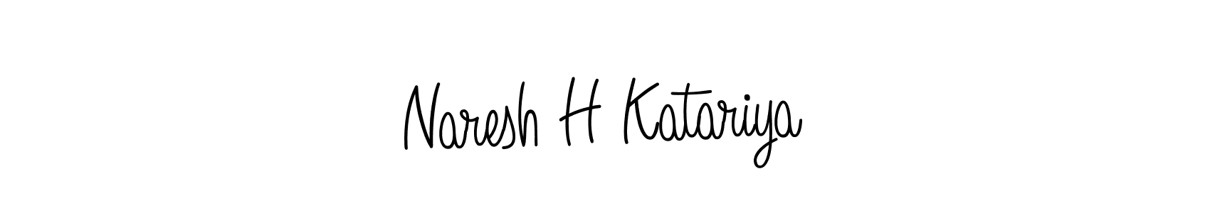 Make a short Naresh H Katariya signature style. Manage your documents anywhere anytime using Angelique-Rose-font-FFP. Create and add eSignatures, submit forms, share and send files easily. Naresh H Katariya signature style 5 images and pictures png