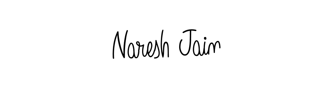 You should practise on your own different ways (Angelique-Rose-font-FFP) to write your name (Naresh Jain) in signature. don't let someone else do it for you. Naresh Jain signature style 5 images and pictures png