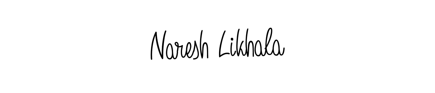 Use a signature maker to create a handwritten signature online. With this signature software, you can design (Angelique-Rose-font-FFP) your own signature for name Naresh Likhala. Naresh Likhala signature style 5 images and pictures png