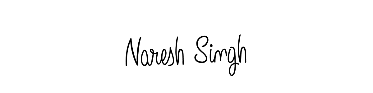 How to make Naresh Singh name signature. Use Angelique-Rose-font-FFP style for creating short signs online. This is the latest handwritten sign. Naresh Singh signature style 5 images and pictures png