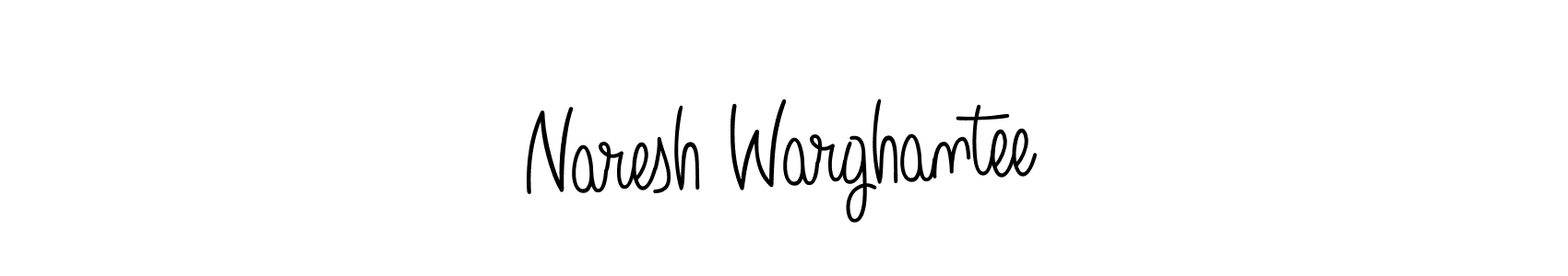 Make a beautiful signature design for name Naresh Warghantee. With this signature (Angelique-Rose-font-FFP) style, you can create a handwritten signature for free. Naresh Warghantee signature style 5 images and pictures png