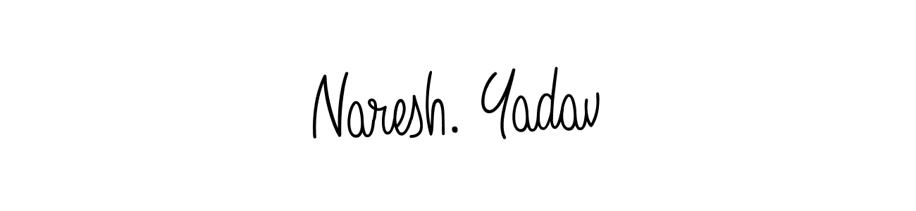 Use a signature maker to create a handwritten signature online. With this signature software, you can design (Angelique-Rose-font-FFP) your own signature for name Naresh. Yadav. Naresh. Yadav signature style 5 images and pictures png