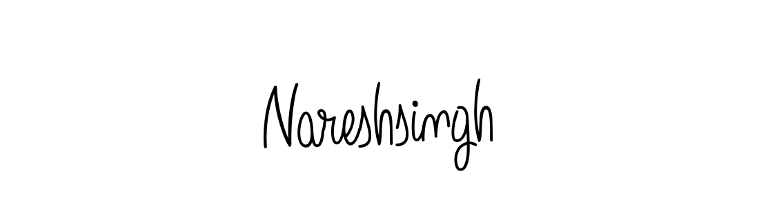 Make a beautiful signature design for name Nareshsingh. With this signature (Angelique-Rose-font-FFP) style, you can create a handwritten signature for free. Nareshsingh signature style 5 images and pictures png