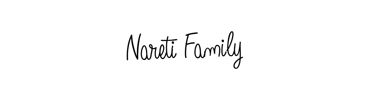 Design your own signature with our free online signature maker. With this signature software, you can create a handwritten (Angelique-Rose-font-FFP) signature for name Nareti Family. Nareti Family signature style 5 images and pictures png