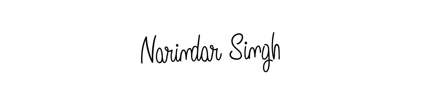 Create a beautiful signature design for name Narindar Singh. With this signature (Angelique-Rose-font-FFP) fonts, you can make a handwritten signature for free. Narindar Singh signature style 5 images and pictures png