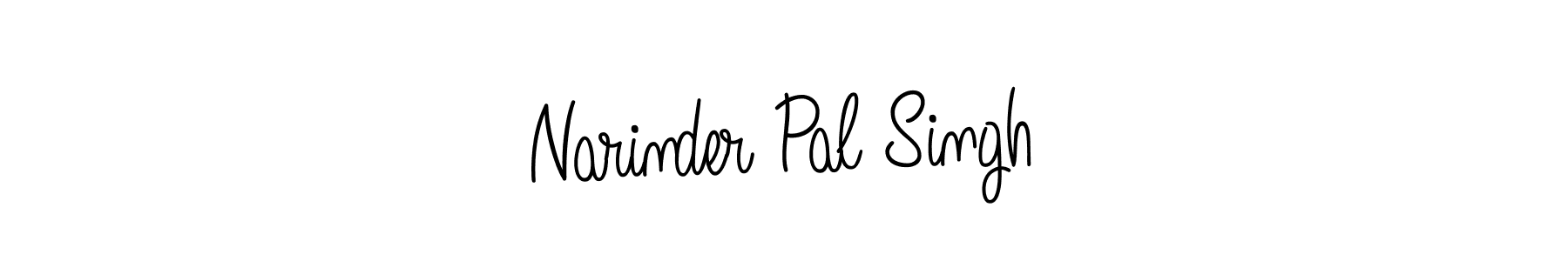 How to make Narinder Pal Singh name signature. Use Angelique-Rose-font-FFP style for creating short signs online. This is the latest handwritten sign. Narinder Pal Singh signature style 5 images and pictures png