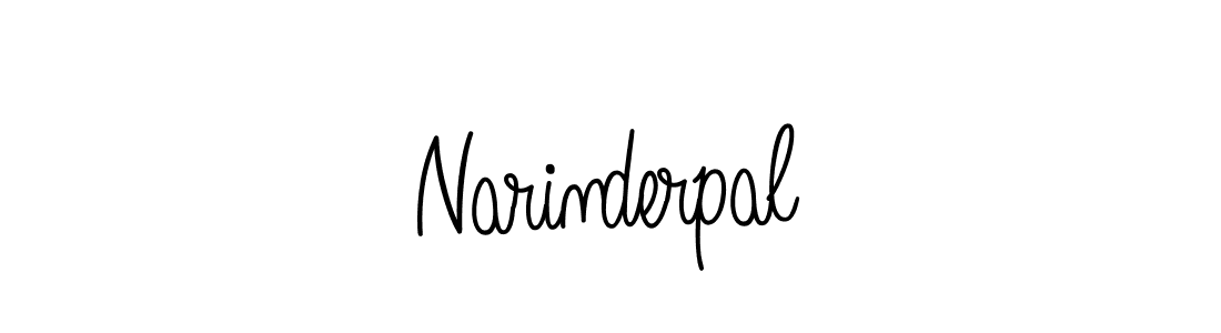 Use a signature maker to create a handwritten signature online. With this signature software, you can design (Angelique-Rose-font-FFP) your own signature for name Narinderpal. Narinderpal signature style 5 images and pictures png