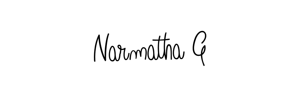 You can use this online signature creator to create a handwritten signature for the name Narmatha G. This is the best online autograph maker. Narmatha G signature style 5 images and pictures png
