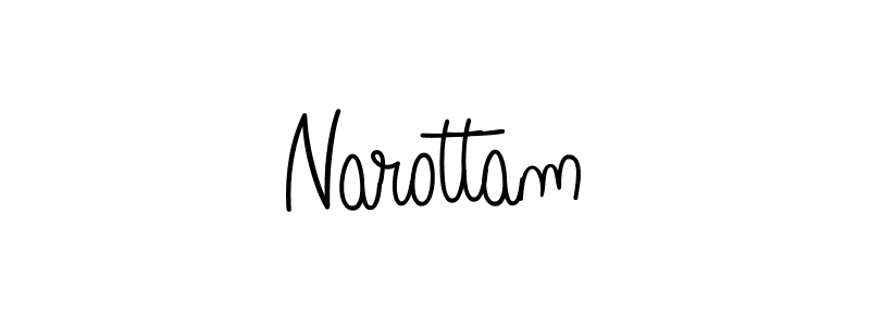Make a beautiful signature design for name Narottam. With this signature (Angelique-Rose-font-FFP) style, you can create a handwritten signature for free. Narottam signature style 5 images and pictures png