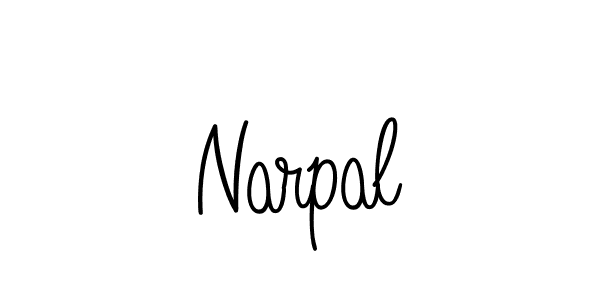 Narpal stylish signature style. Best Handwritten Sign (Angelique-Rose-font-FFP) for my name. Handwritten Signature Collection Ideas for my name Narpal. Narpal signature style 5 images and pictures png