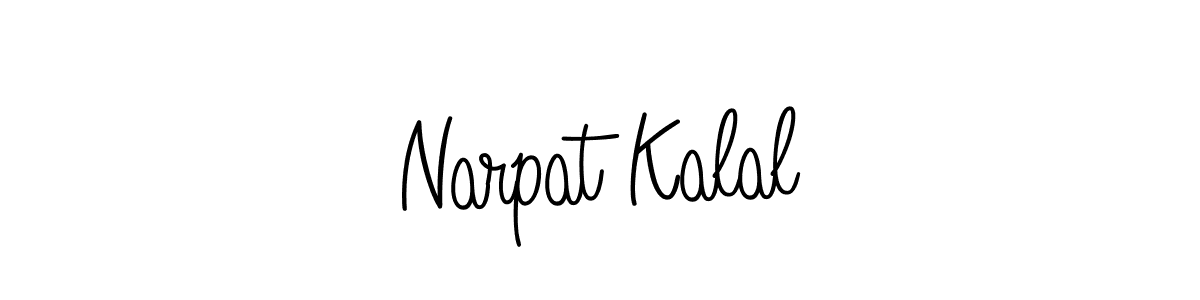How to make Narpat Kalal name signature. Use Angelique-Rose-font-FFP style for creating short signs online. This is the latest handwritten sign. Narpat Kalal signature style 5 images and pictures png